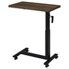 Park C-Shape Mobile Overbed Table | Steel Base | Dark Pine Brown 28-40"