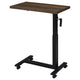 Park C-Shape Mobile Overbed Table | Steel Base | Dark Pine Brown 28-40"