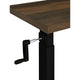 Park C-Shape Mobile Overbed Table | Steel Base | Dark Pine Brown 28-40"