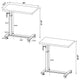 Park C-Shape Mobile Overbed Table | Steel Base | Dark Pine Brown 28-40"