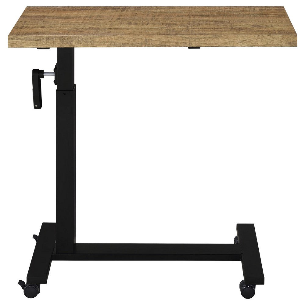 Park C-Shape Mobile Overbed Table | Steel Base | Mango Brown 28-40"