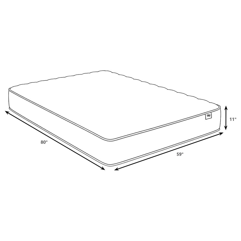 Ayes Hybrid Queen Mattress | Tight Top | Tencel Blend Cover | White 11"