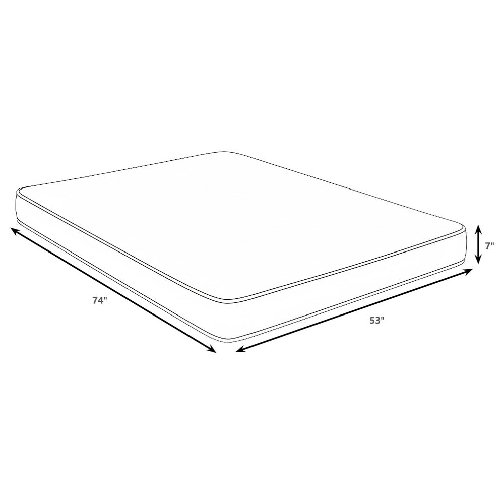 Nyon Full Mattress | Quilted Foam Core | Tight Top | White Bamboo Cover 7"