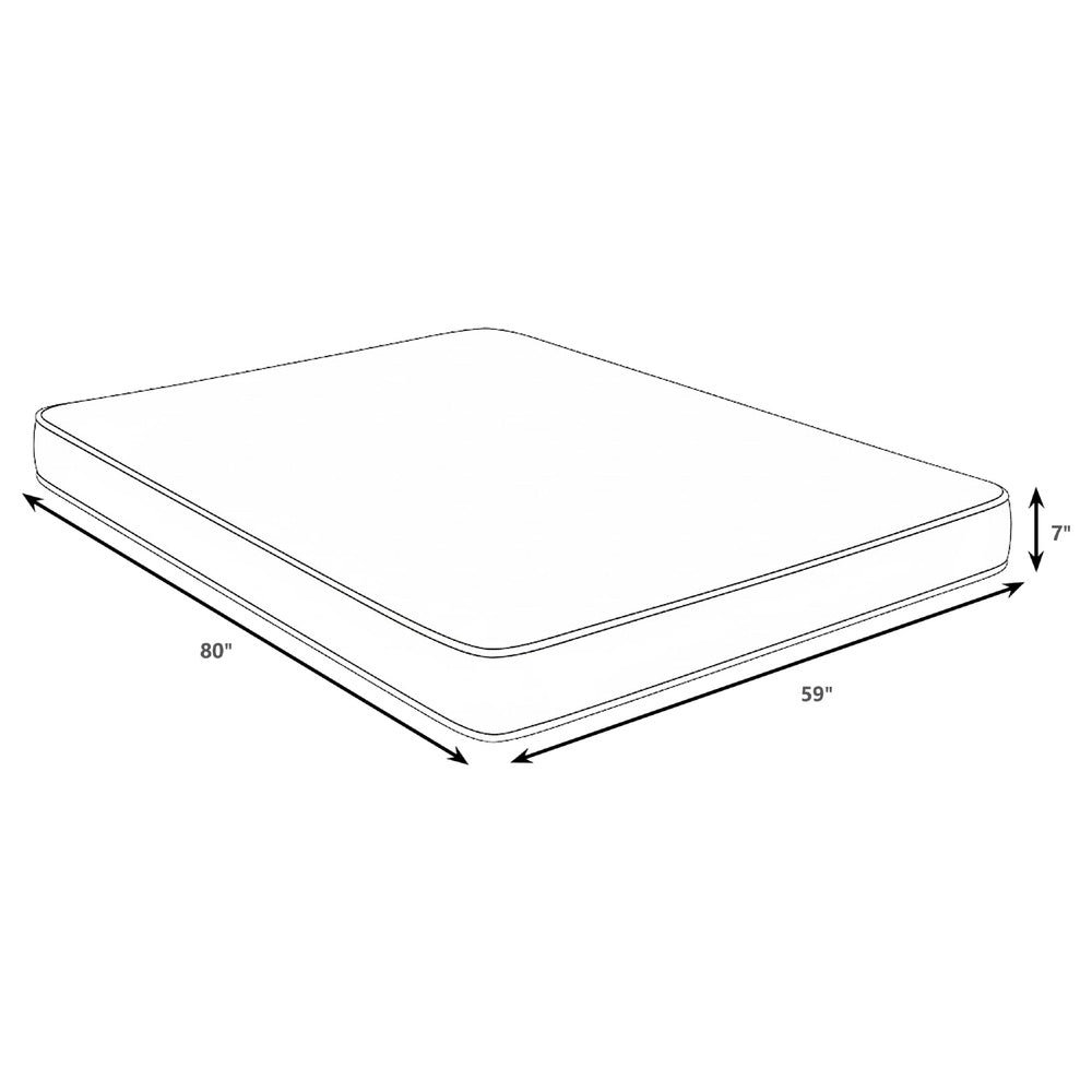 Nyon Queen Mattress | Quilted Foam Core | Tight Top | White Bamboo Cover 7"