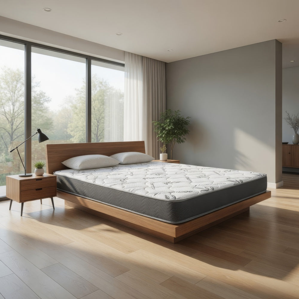 Nyon Queen Mattress | Quilted Foam Core | Tight Top | White Bamboo Cover 7"