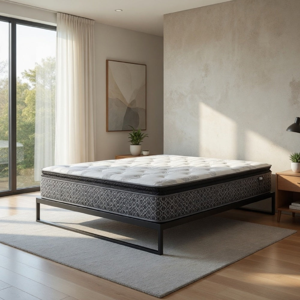 Ayes Hybrid Full Mattress | Pillow Top | Quilted Tencel Cover | White 11"