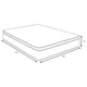 Somy Full Mattress | Pillow Top | Gel Memory Foam | White Bamboo Cover 13"