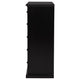 Umer Tall Dresser Chest | 6 Drawers | Round Knobs | Plinth Base | Black Wood
