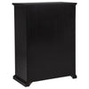 Umer Tall Dresser Chest | 6 Drawers | Round Knobs | Plinth Base | Black Wood