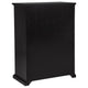 Umer Tall Dresser Chest | 6 Drawers | Round Knobs | Plinth Base | Black Wood