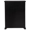 Umer Tall Dresser Chest | 6 Drawers | Round Knobs | Plinth Base | Black Wood