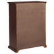 Umer Tall Dresser Chest | 6 Drawers | Plinth Base | Cappuccino Brown Wood