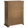 Umer Tall Dresser Chest | 6 Tinted Drawers | Plinth Base | Medium Brown Wood