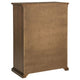 Umer Tall Dresser Chest | 6 Tinted Drawers | Plinth Base | Medium Brown Wood
