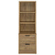 Park Bookcase with 3 Open Shelves | 2 Drawers | 61" Natural Brown