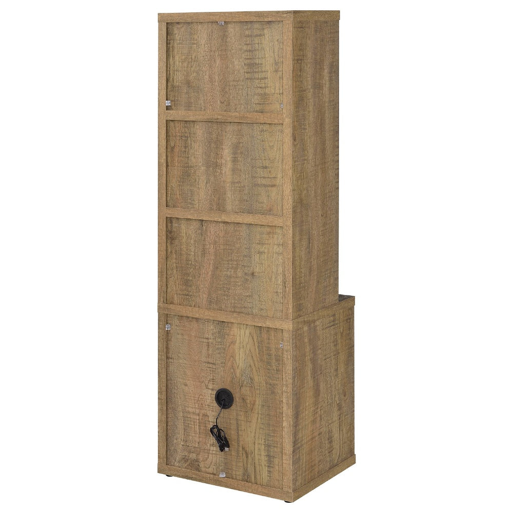 Park Bookcase with 3 Open Shelves | 2 Drawers | 61" Natural Brown