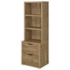 Park Bookcase with 3 Open Shelves | 2 Drawers | 61" Natural Brown