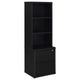 Park Bookcase with 3 Open Shelves | 2 Drawers | 61" Black Wood