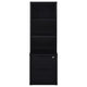 Park Bookcase with 3 Open Shelves | 2 Drawers | 61" Black Wood