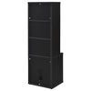 Park Bookcase with 3 Open Shelves | 2 Drawers | 61" Black Wood