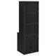 Park Bookcase with 3 Open Shelves | 2 Drawers | 61" Black Wood
