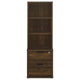 Park Bookcase with 3 Open Shelves | 2 Drawers | 61"  Dark Pine Brown