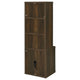Park Bookcase with 3 Open Shelves | 2 Drawers | 61"  Dark Pine Brown