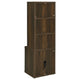 Park Bookcase with 3 Open Shelves | 2 Drawers | 61"  Dark Pine Brown
