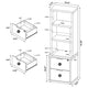 Park Bookcase with 3 Open Shelves | 2 Drawers | 61"  Dark Pine Brown