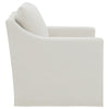Jira Swivel Accent Sofa Chair with Sloped Arms | Beige Upholstery