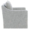 Jira Swivel Accent Sofa Chair | Sloped Arms | Gray Striped Upholstery