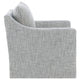 Jira Swivel Accent Sofa Chair | Sloped Arms | Gray Striped Upholstery