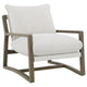 Gina Accent Chair | Beige Boucle Upholstered Cushion | Ash Brown Wood