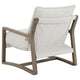 Gina Accent Chair | Beige Boucle Upholstered Cushion | Ash Brown Wood