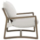 Gina Accent Chair | Beige Boucle Upholstered Cushion | Ash Brown Wood