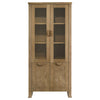 Amity Tall Display Cabinet | 2 Glass Door | Closed Cabinet | Brown 77"