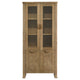 Amity Tall Display Cabinet | 2 Glass Door | Closed Cabinet | Brown 77"
