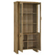 Amity Tall Display Cabinet | 2 Glass Door | Closed Cabinet | Brown 77"
