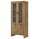 Amity Tall Display Cabinet | 2 Glass Door | Closed Cabinet | Brown 77"