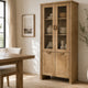 Amity Tall Display Cabinet | 2 Glass Door | Closed Cabinet | Brown 77"