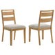 Brion Ladderback Dining Chair | Set of 2 | Boucle Fabric | Wash Oak Wood