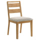 Brion Ladderback Dining Chair | Set of 2 | Boucle Fabric | Wash Oak Wood