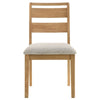 Brion Ladderback Dining Chair | Set of 2 | Boucle Fabric | Wash Oak Wood