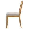 Brion Ladderback Dining Chair | Set of 2 | Boucle Fabric | Wash Oak Wood