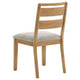Brion Ladderback Dining Chair | Set of 2 | Boucle Fabric | Wash Oak Wood
