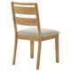 Brion Ladderback Dining Chair | Set of 2 | Boucle Fabric | Wash Oak Wood