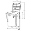 Brion Ladderback Dining Chair | Set of 2 | Boucle Fabric | Wash Oak Wood