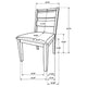 Brion Ladderback Dining Chair | Set of 2 | Boucle Fabric | Wash Oak Wood