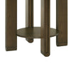 Clera Round Dining Table | Open Shelf Base | Brown Rubberwood 47"