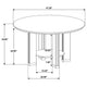 Clera Round Dining Table | Open Shelf Base | Brown Rubberwood 47"